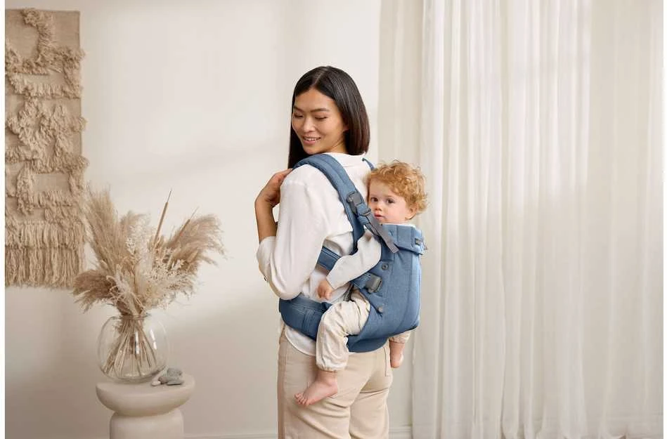 BABYBJORN nešioklė HARMONY WOVEN MELANGE, mėlynas 088033