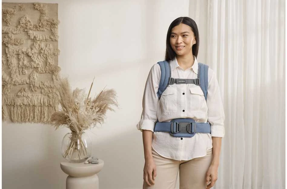 BABYBJORN nešioklė HARMONY WOVEN MELANGE, mėlynas 088033