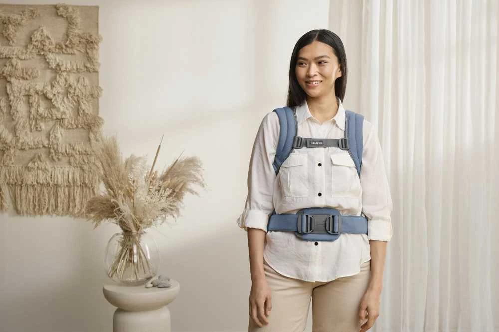 BABYBJORN nešioklė HARMONY WOVEN MELANGE, mėlynas 088033