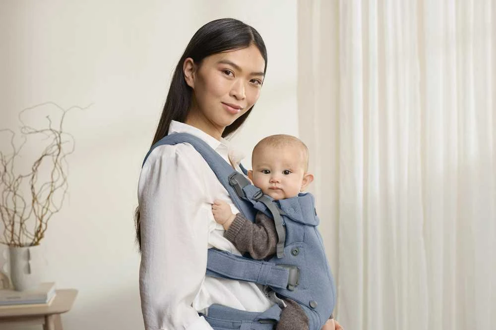 BABYBJORN nešioklė HARMONY WOVEN MELANGE, mėlynas 088033