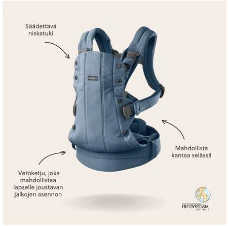 BABYBJORN nešioklė HARMONY WOVEN MELANGE, mėlynas 088033