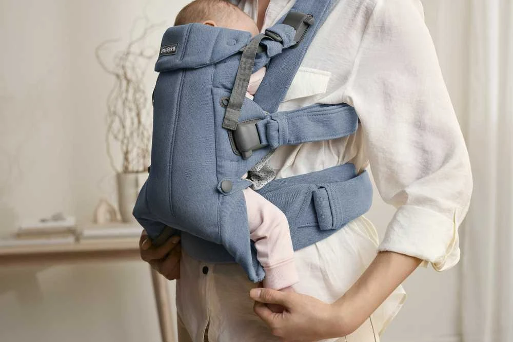 BABYBJORN nešioklė HARMONY WOVEN MELANGE, mėlynas 088033