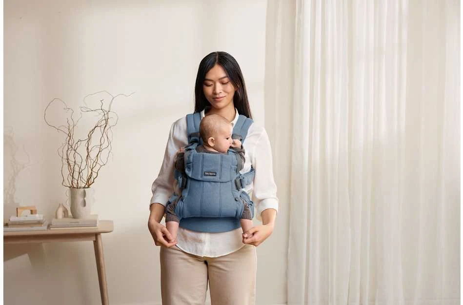 BABYBJORN nešioklė HARMONY WOVEN MELANGE, mėlynas 088033