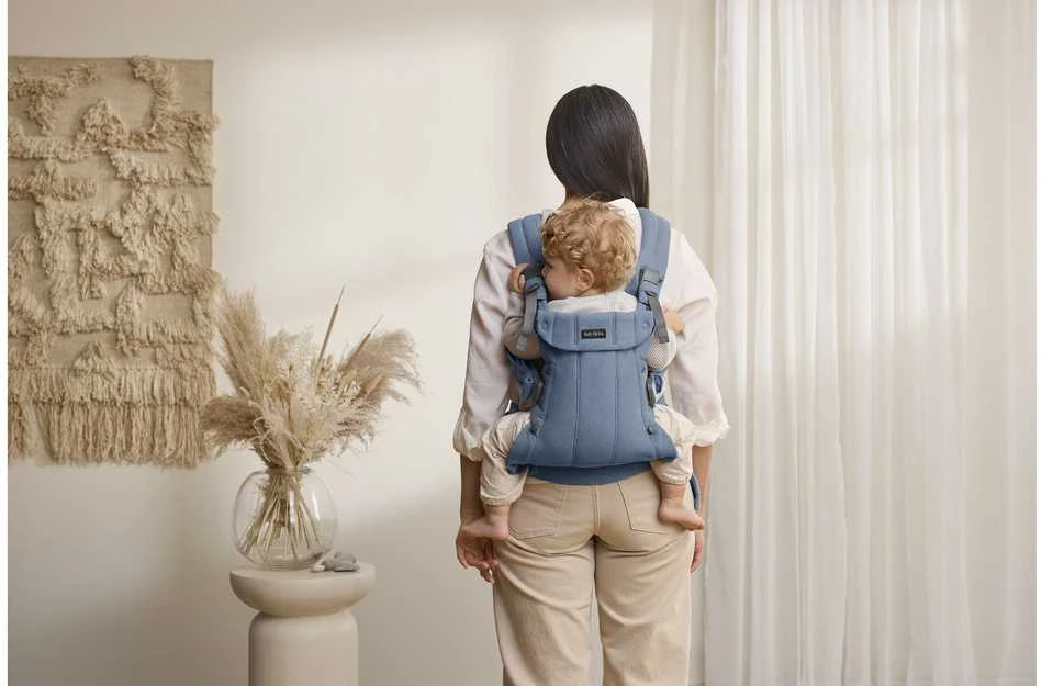 BABYBJORN nešioklė HARMONY WOVEN MELANGE, mėlynas 088033