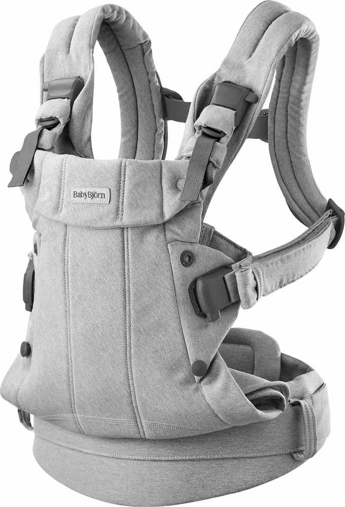 BabyBjorn Harmony - ergonomiška nešynė naujagimiams ir kūdikiams | Austas šviesiai pilkas melanžas