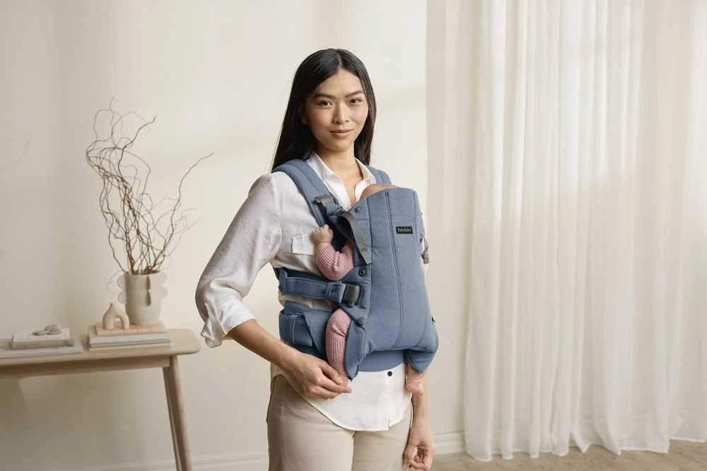 BABYBJORN nešioklė HARMONY WOVEN MELANGE, mėlynas 088033