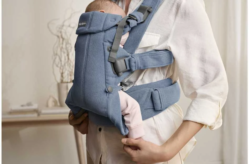 BABYBJORN nešioklė HARMONY WOVEN MELANGE, mėlynas 088033