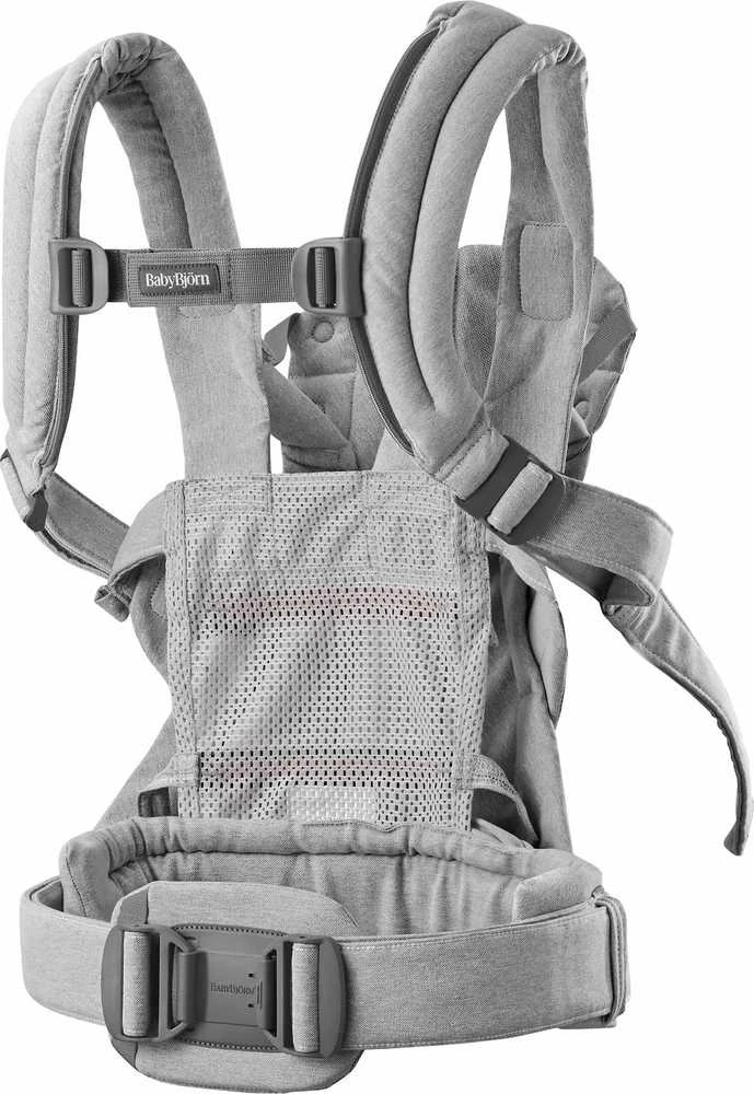 BabyBjorn Harmony - ergonomiška nešynė naujagimiams ir kūdikiams | Austas šviesiai pilkas melanžas