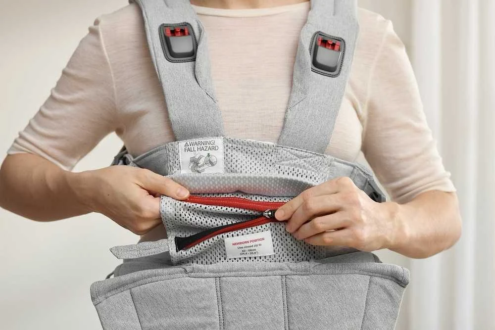 BabyBjorn Harmony - ergonomiška nešynė naujagimiams ir kūdikiams | Austas šviesiai pilkas melanžas