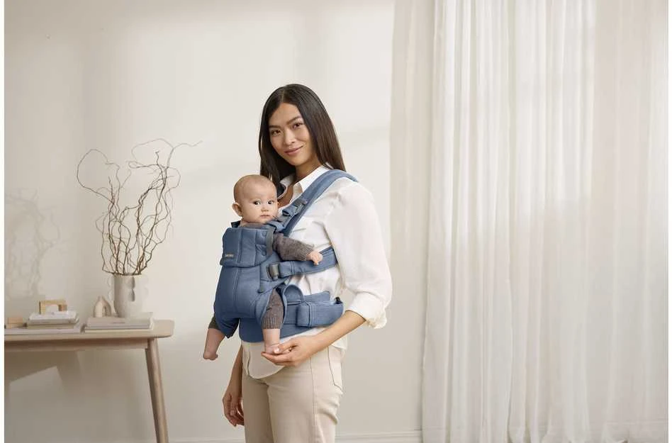 BABYBJORN nešioklė HARMONY WOVEN MELANGE, mėlynas 088033