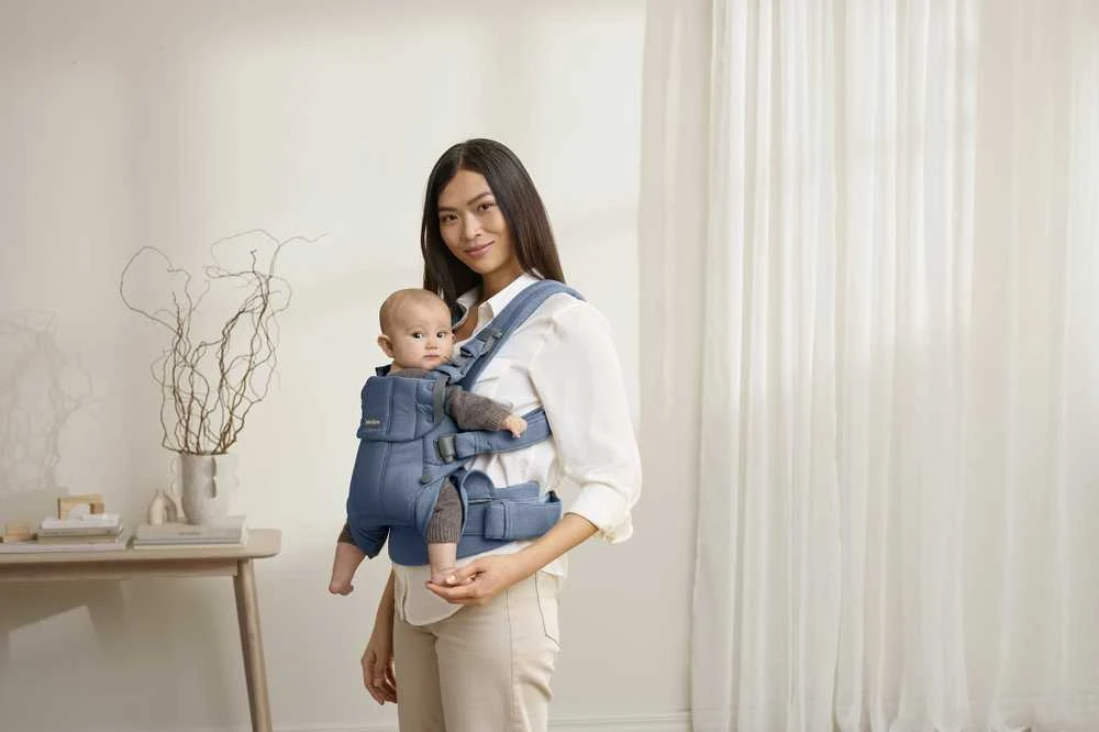 BABYBJORN nešioklė HARMONY WOVEN MELANGE, mėlynas 088033