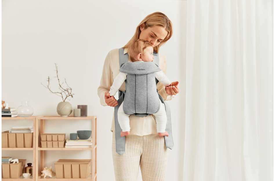 BABYBJÖRN nešioklė MINI 3D Jersey, light pilkas