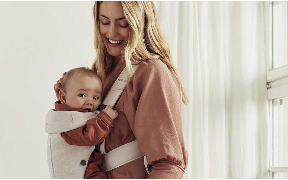 BABYBJORN nešioklė MINI 3D JERSEY, light beige, 021087