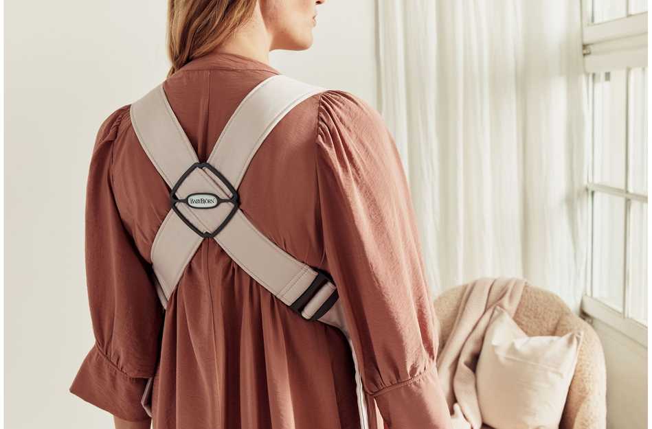BABYBJORN nešioklė MINI 3D JERSEY, light beige, 021087