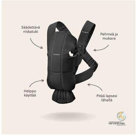 BabyBjörn Mini austa kūdikio nešioklė naujagimiams 3,2–11 kg, modelis 21156