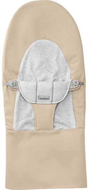 Pakaitinis audinys gultukui BabyBjörn Woven Jersey, beige/pilkas