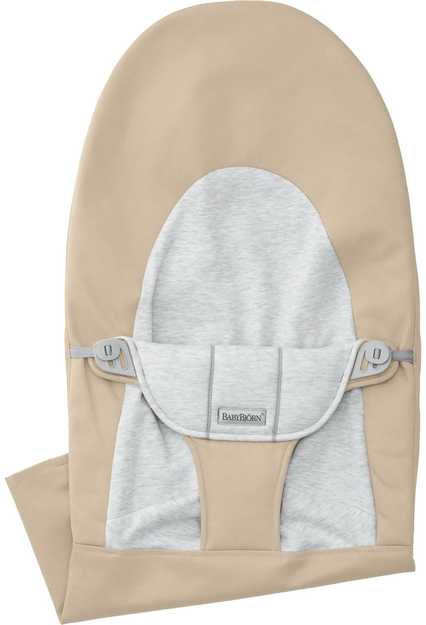 Pakaitinis audinys gultukui BabyBjörn Woven Jersey, beige/pilkas