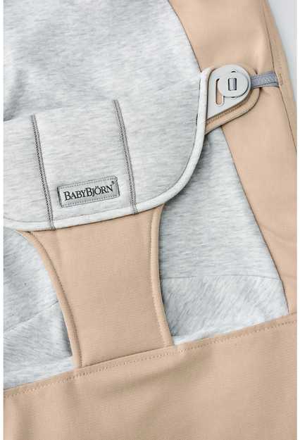 Pakaitinis audinys gultukui BabyBjörn Woven Jersey, beige/pilkas