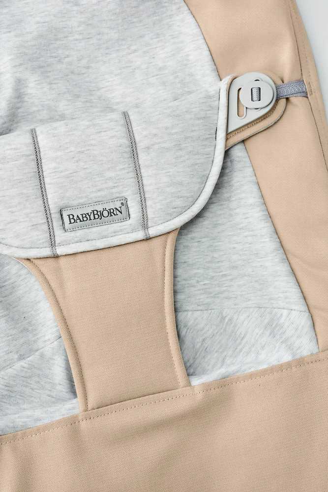 Pakaitinis audinys gultukui BabyBjörn Woven Jersey, beige/pilkas