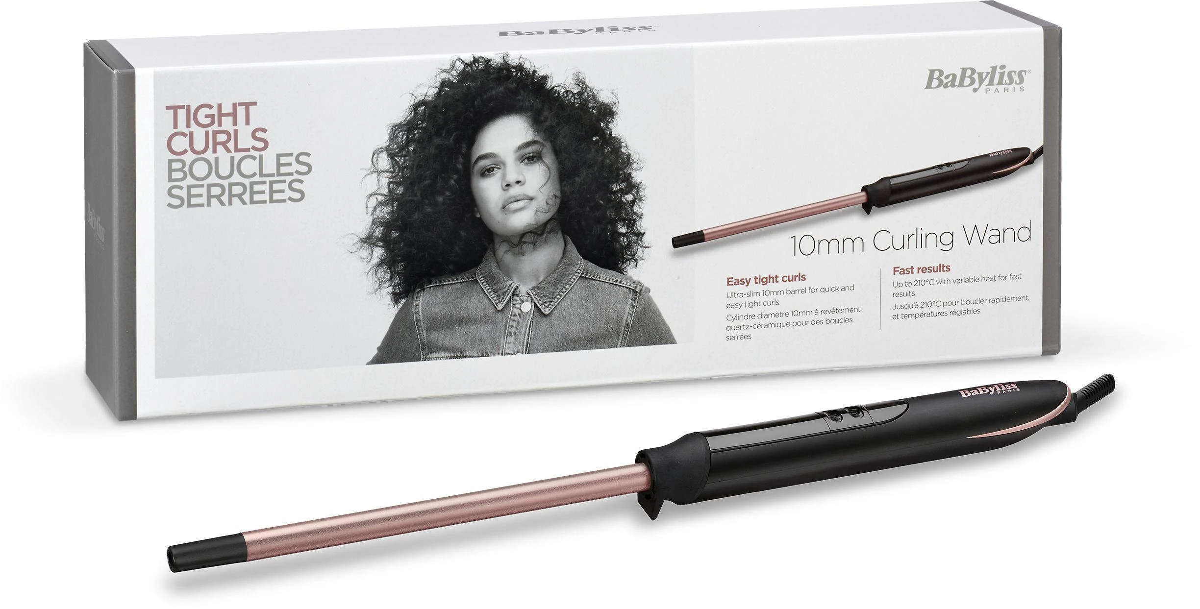 Plaukų formavimo žnyplės BaByliss C449E, Juodos/vario spalvos