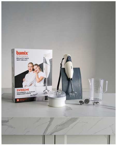 Bamix Swissline M200 Foodbytwins, kermanvalkoinen