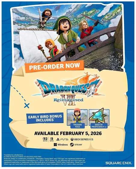 „Square Enix Dragon Quest VII“ – naujai įsivaizduotas PS5
