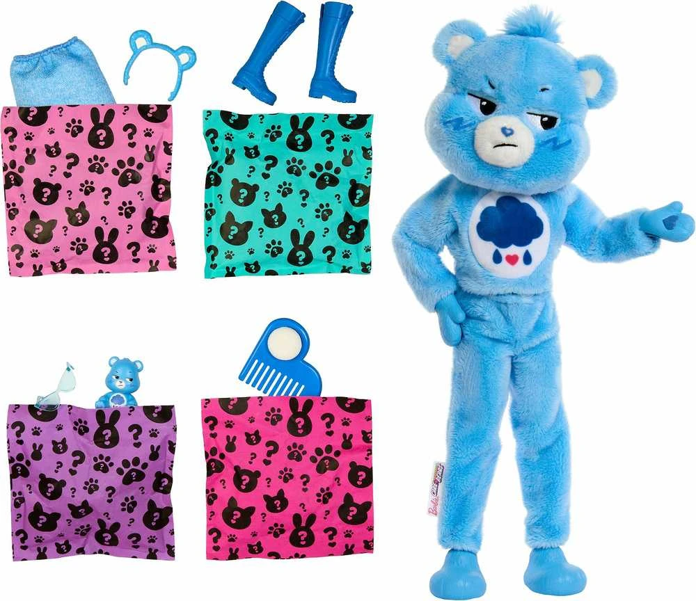 Mattel BARBIE CUTIE REVEAL CARE BEARS siurprizų rinkinys Grumpy Bear (JCN96)