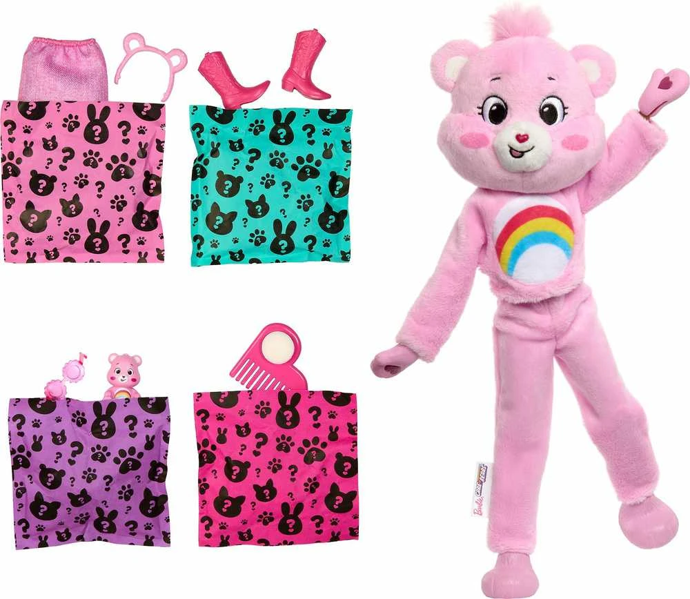 Mattel BARBIE CUTIE REVEAL CARE BEARS siuvrinukų rinkinys Cheer Bear (JCN95)