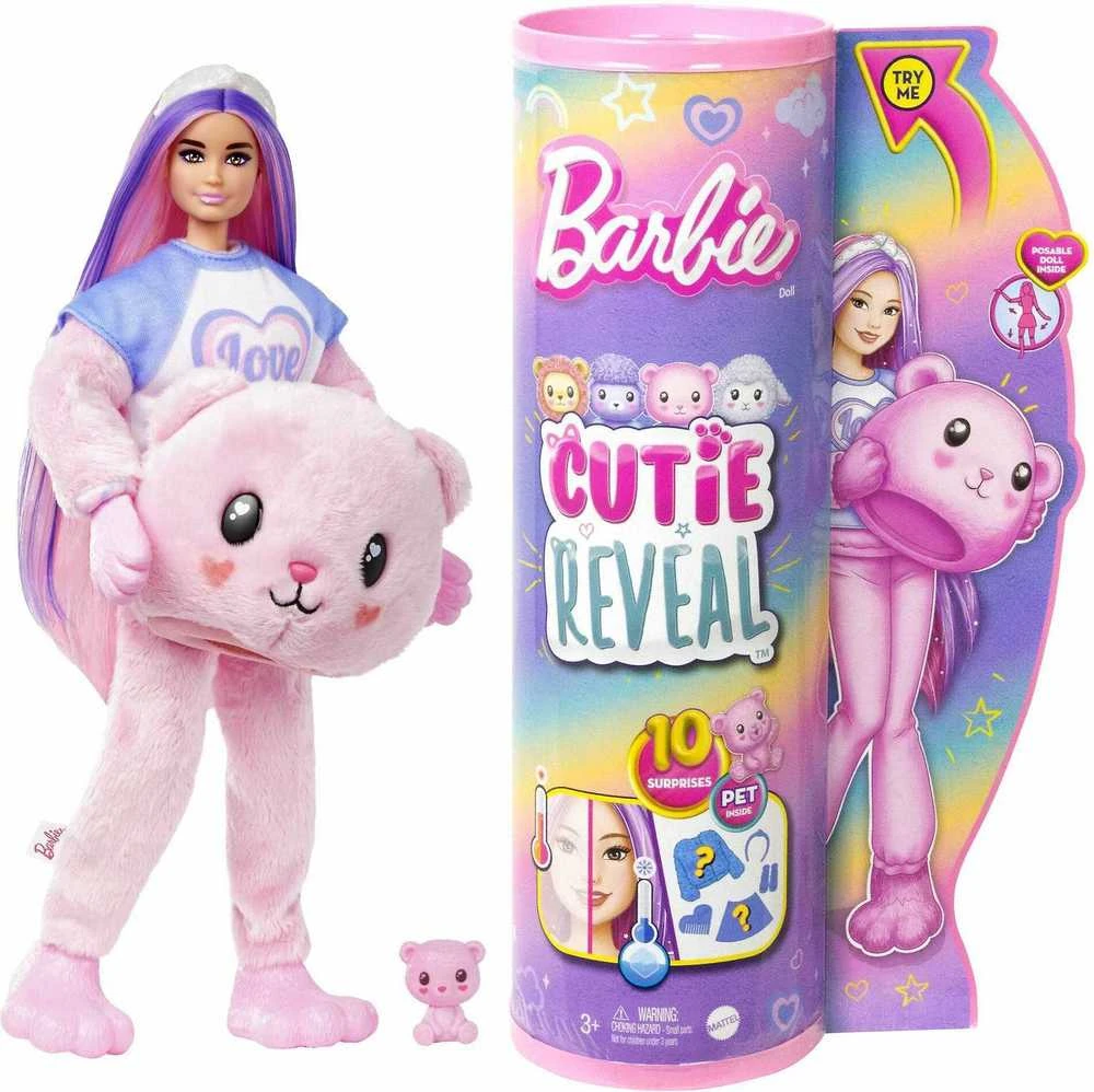 BARBIE „Cutie Reveal“ rinkinys, marškinėlių serija – meškutė