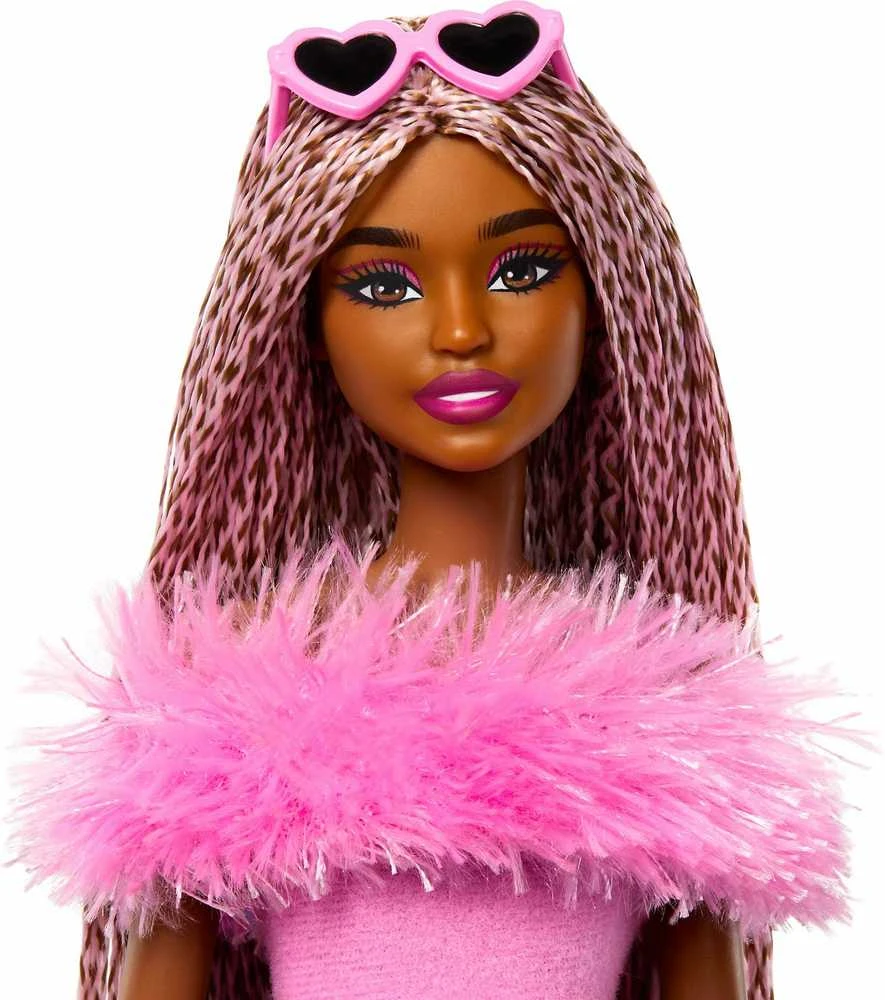 Mattel BARBIE DELUXE FASHIONISTAS lėlė rožiniu kostiumu (HYV28)