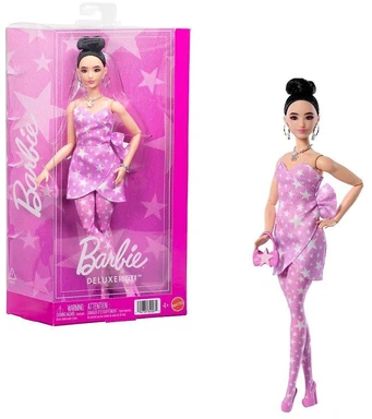Mattel BARBIE DELUXE FASHIONISTAS lėlė rožine suknele