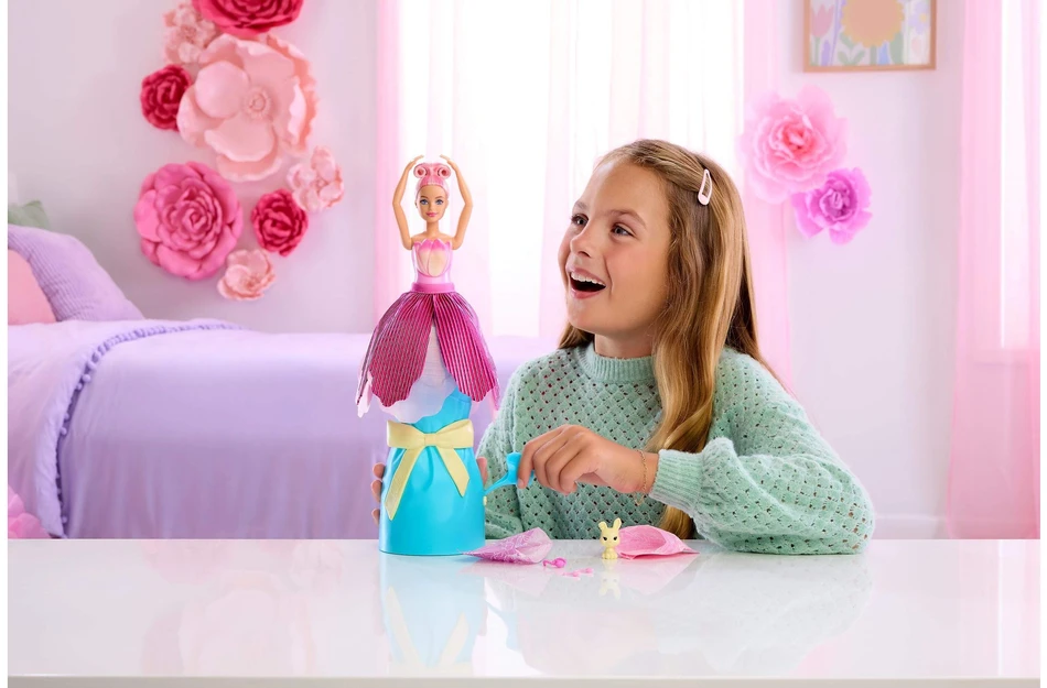 BARBIE TULIP SURPRISE lėlė gėlėje (JMF57)