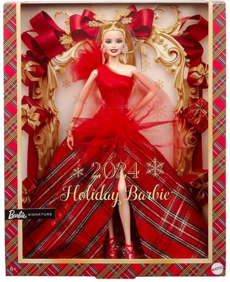 Mattel Kolekcinė „Barbie Holiday“ lėlė šviesiais plaukais 2024