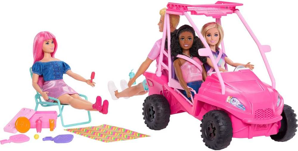 Mattel BARBIE MYSTERIES BEACH BUGGY paplūdimio automobilis (JFV68)