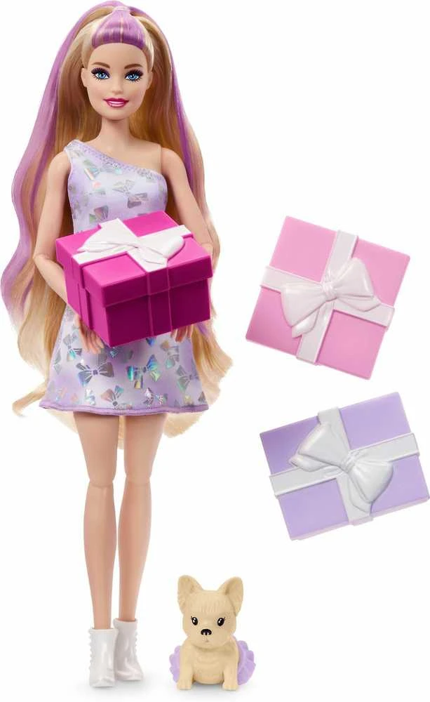 Mattel BARBIE PARTY UNBOXED REVEAL siurprizų rinkinys - šviesiaplaukė lėlė (JFG70)