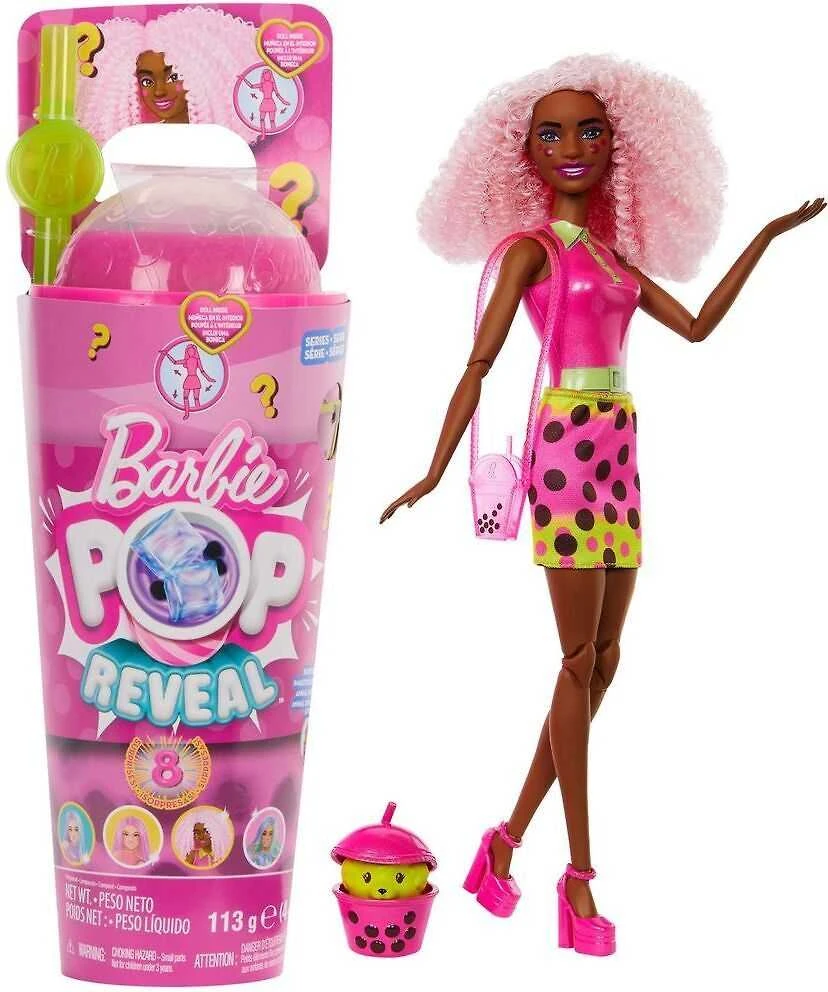 Mattel Lėlė Barbie Pop Reveal Jagoda Bubble Tea su siurprizais