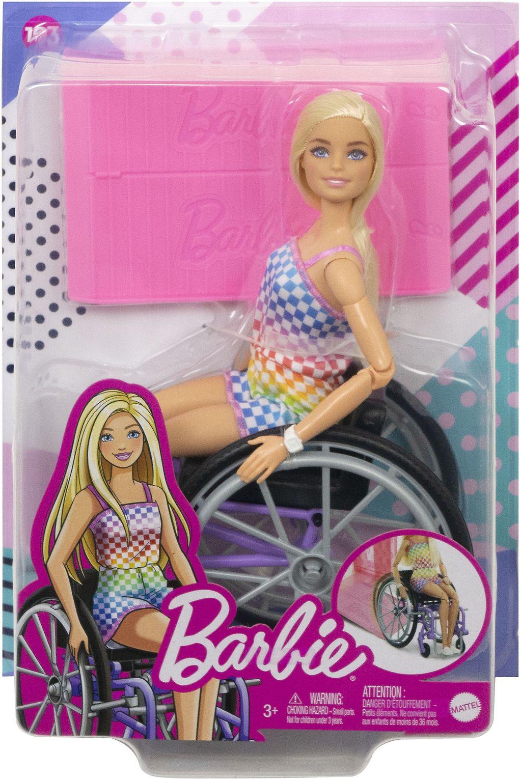 Barbie Mattel Barbė madistė neįgaliojo vežimėlyje šviesiais plaukais