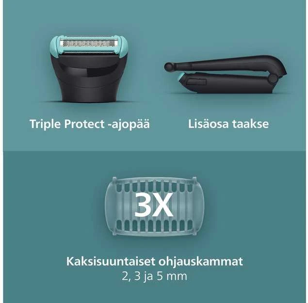 Barzdaskutė Philips 5000 serijos kūno kirpimo mašina BG5475/15 su triguba apsauga skutimosi sistema