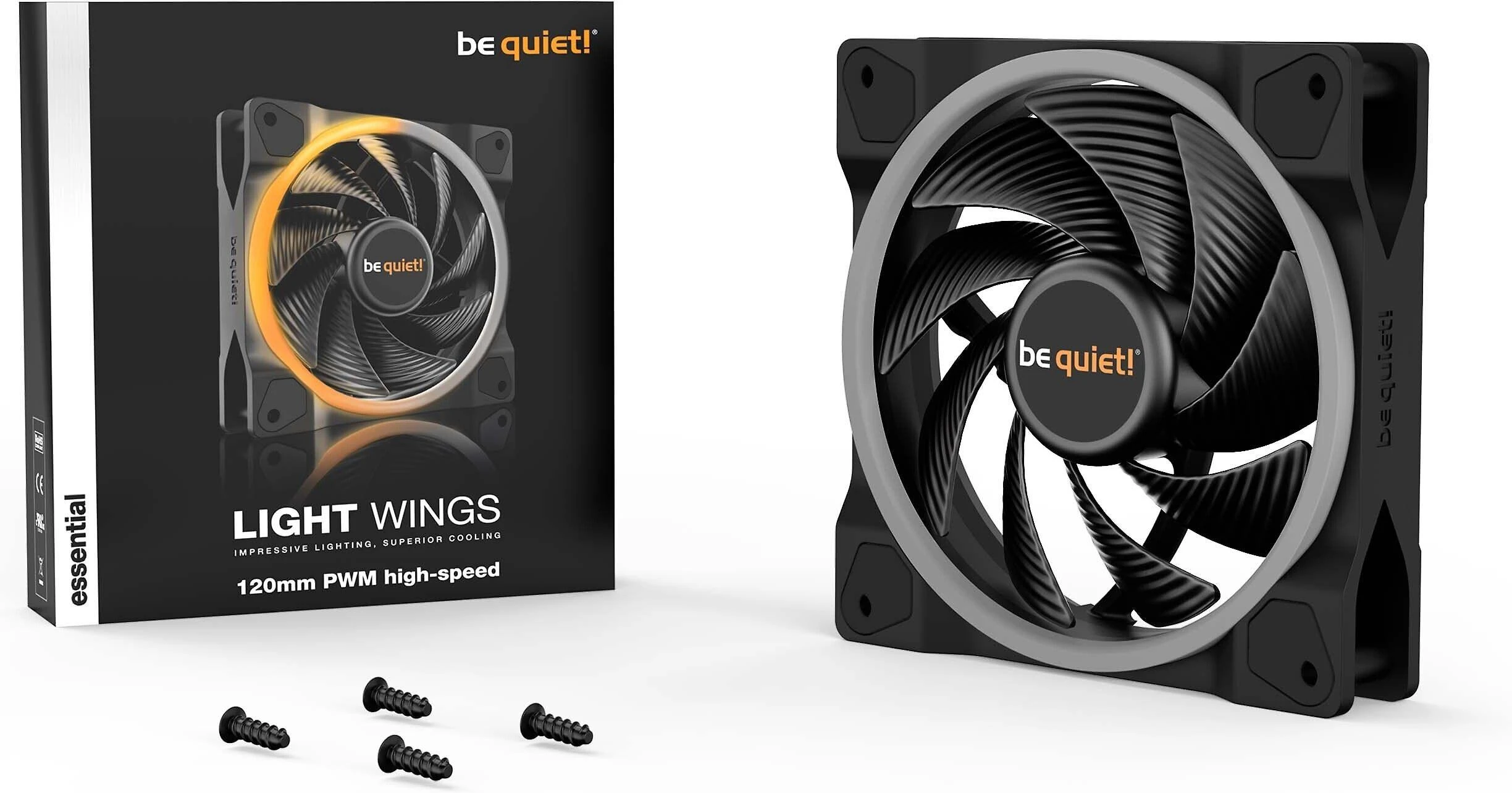 Be Quiet! Wings tyliai! ŠVIESOS SPARNAI 120 mm PWM didelio greičio