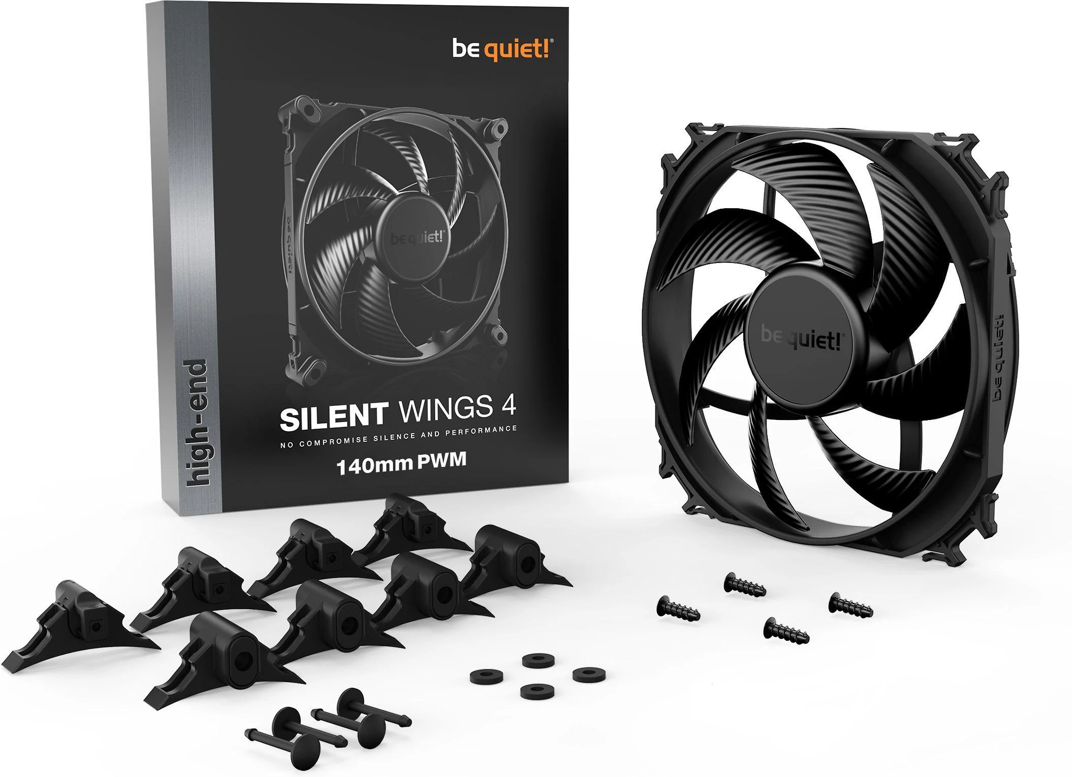 Oro aušintuvas korpusui be quiet! BL096 Silent Wings 4, 140 mm x 140 mm