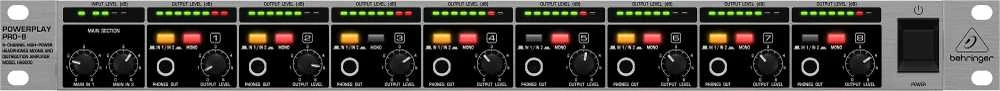 Garso stiprintuvas - Behringer HA8000 V2 8 kanalų scenai