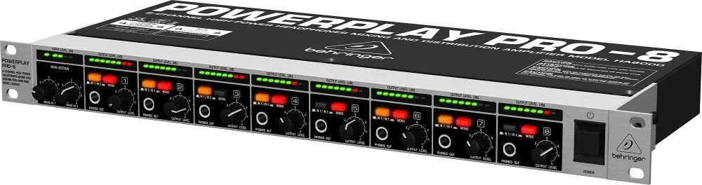 Garso stiprintuvas - Behringer HA8000 V2 8 kanalų scenai