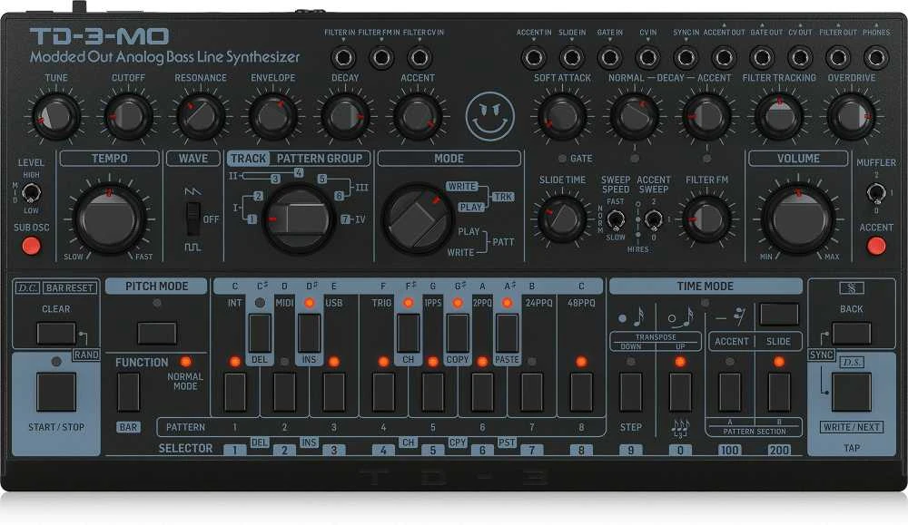 Behringer TD-3-MO-BK analoginis bosinės linijos sintezatorius