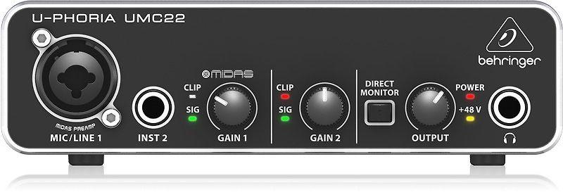 Garso plokštė Behringer UMC22