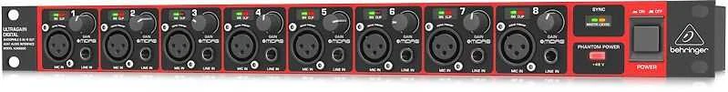 Garso sąsaja - Behringer ULTRAGAIN ADA8200 8 kanalai 24 bitai