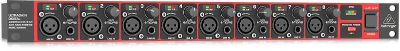 Garso sąsaja - Behringer ULTRAGAIN ADA8200 8 kanalai 24 bitai