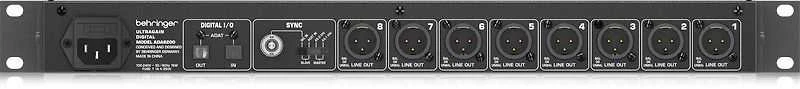 Garso sąsaja - Behringer ULTRAGAIN ADA8200 8 kanalai 24 bitai