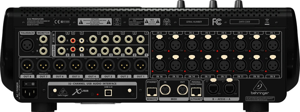 Behringer X32 Producer 40 kanalai 10 – 22000 Hz Juoda