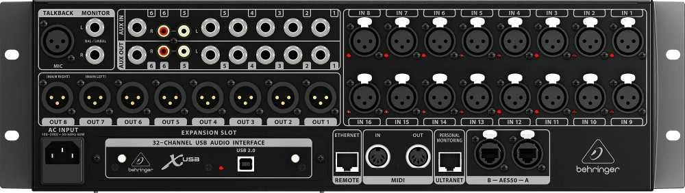 Behringer X32 Rack 40 kanalai 10 – 22000 Hz Juoda