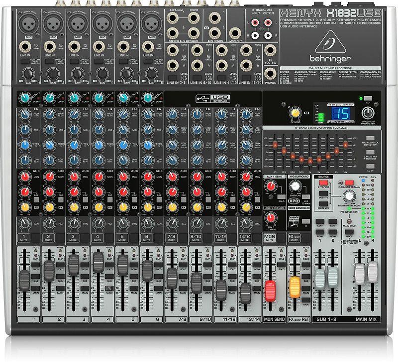 Garsų Pultas - Behringer X1832USB, 18 Kanalų